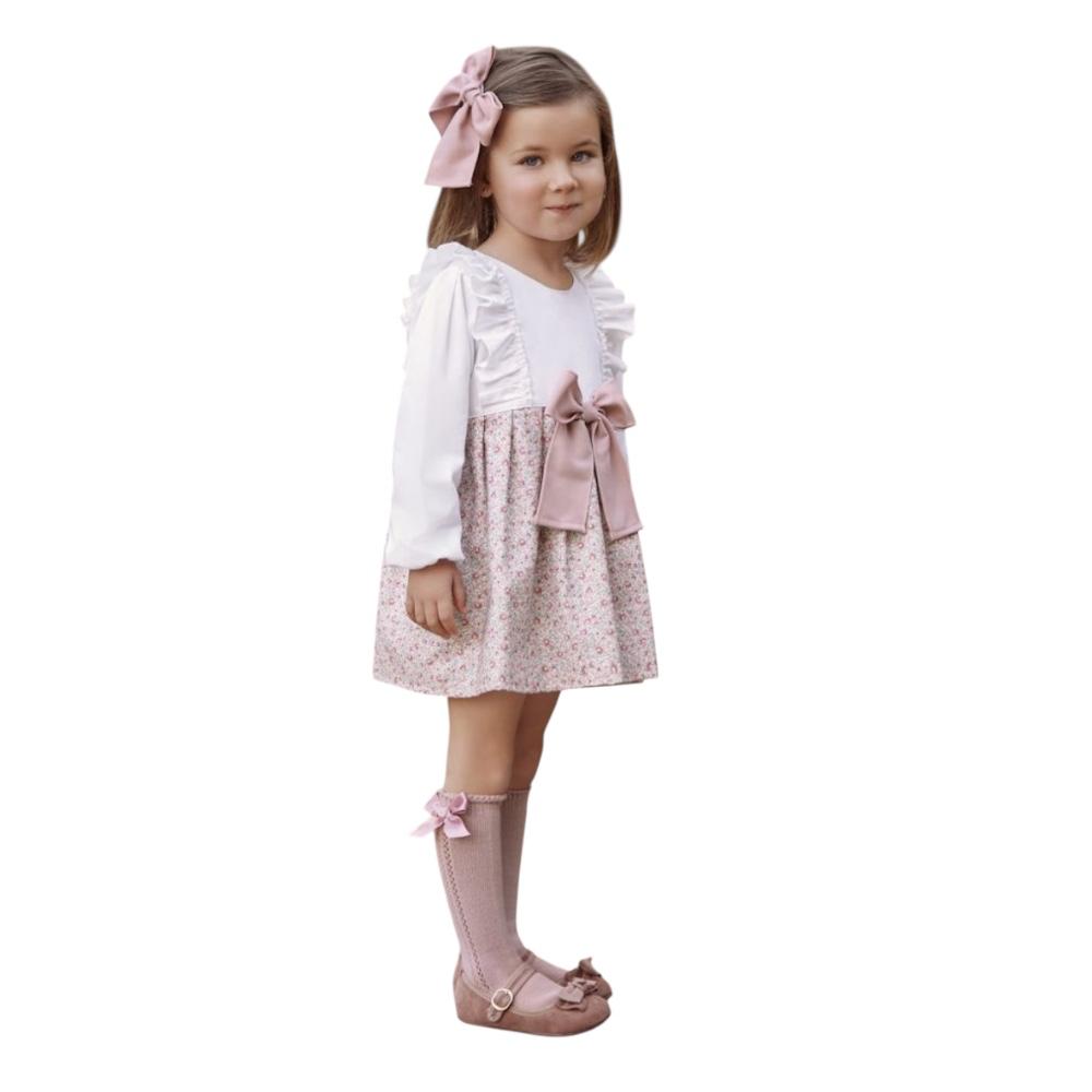 Vestido Lazo Flores para Niña