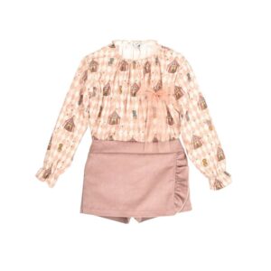 Conjunto para niña blusa y pantalón colección Mistral Calamaro