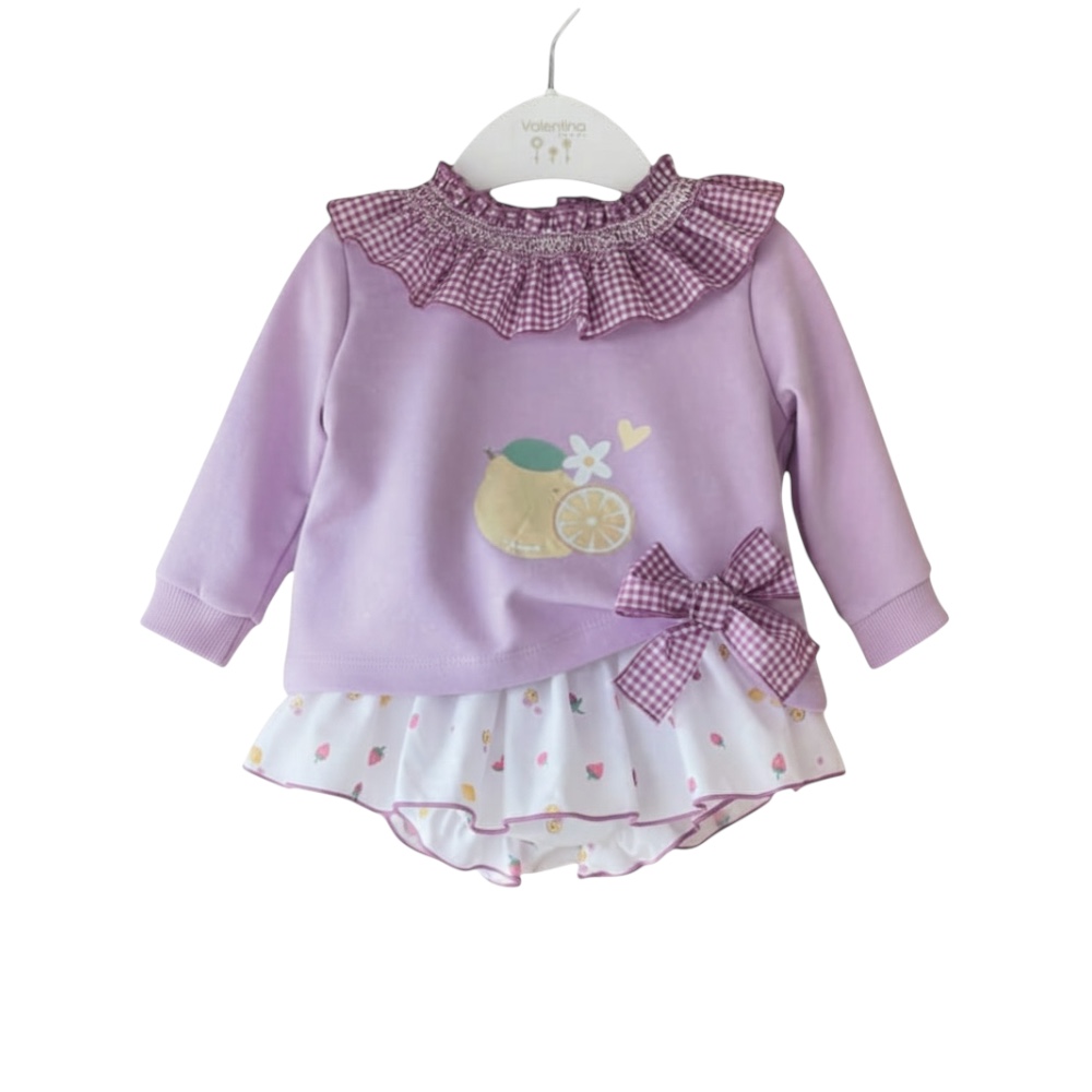 CONJUNTO SUDADERA MALVA VALENTINA BEBES